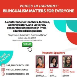 Call for Proposals & Save the Date Flyer Attached – Bilingualism Matters at UofSC
