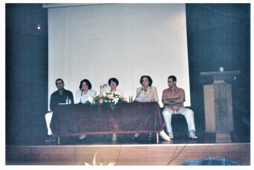 Η Ειρήνη σε εκδήλωση προς τιμήν της στο ICGL6 στο Ρέθυμνο (2003)