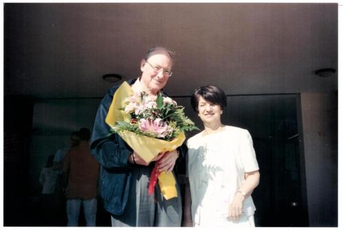Irene with David Warburton at ICGL6 in Rethimno (2003)